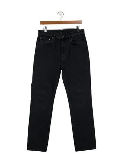 Pre-owned Totême High-rise Straight Leg Jeans In Black