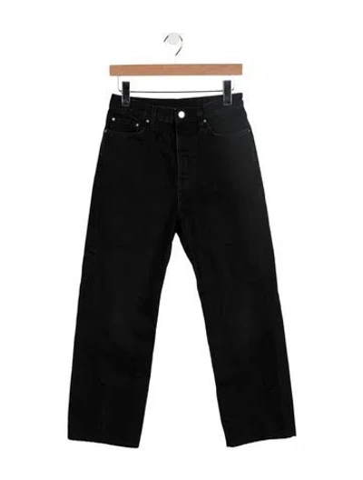 Pre-owned Totême High-rise Straight Leg Jeans In Black