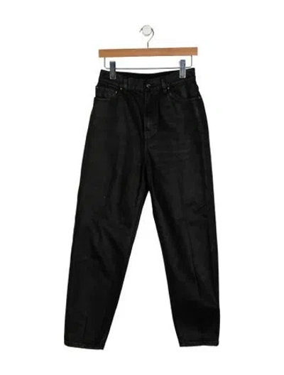 Pre-owned Totême High-rise Straight Leg Jeans In Black
