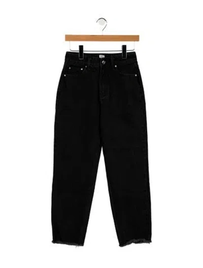 Pre-owned Totême High-rise Straight Leg Jeans In Black