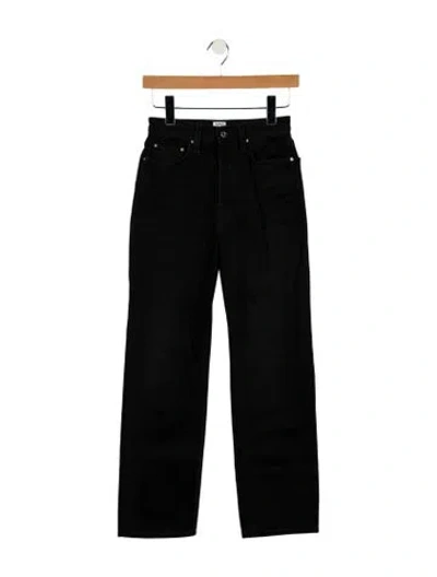 Pre-owned Totême High-rise Straight Leg Jeans In Black