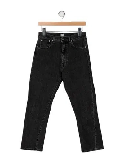 Pre-owned Totême High-rise Straight Leg Jeans In Black