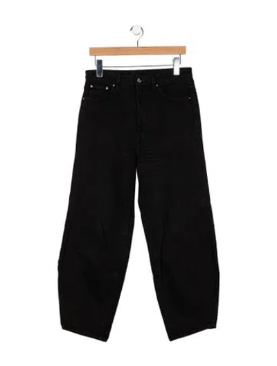 Pre-owned Totême High-rise Straight Leg Jeans In Black