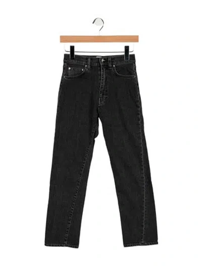 Pre-owned Totême High-rise Straight Leg Jeans In Black