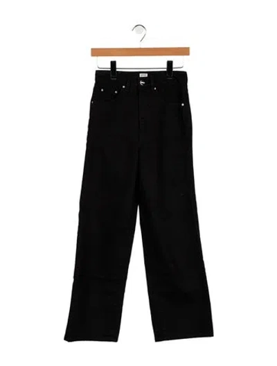 Pre-owned Totême High-rise Straight Leg Jeans In Black
