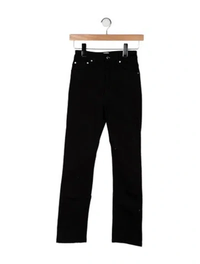 Pre-owned Totême High-rise Straight Leg Jeans In Black