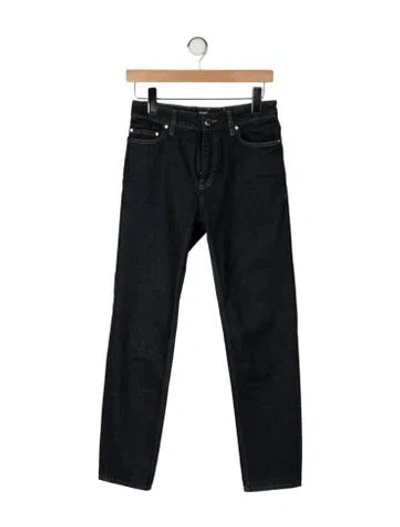 Pre-owned Totême High-rise Straight Leg Jeans In Black