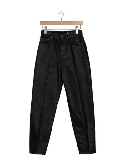 Pre-owned Totême High-rise Straight Leg Jeans In Black