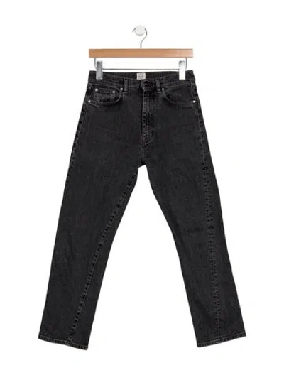Pre-owned Totême High-rise Straight Leg Jeans In Black