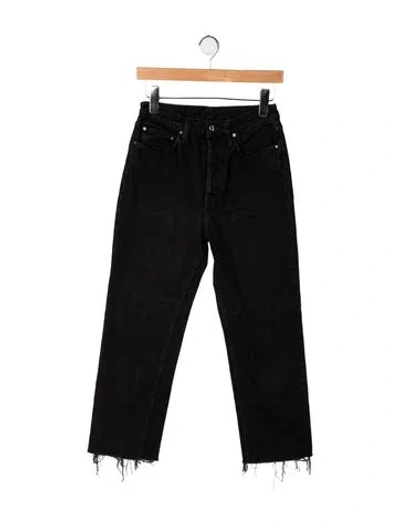 Pre-owned Totême High-rise Straight Leg Jeans In Black