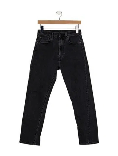 Pre-owned Totême High-rise Straight Leg Jeans In Black
