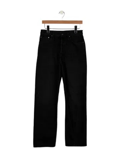 Pre-owned Totême High-rise Straight Leg Jeans In Black