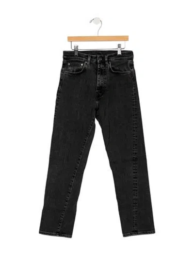 Pre-owned Totême High-rise Straight Leg Jeans In Black