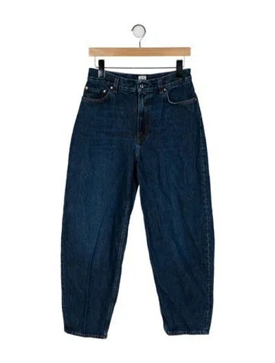 Pre-owned Totême High-rise Straight Leg Jeans In Blue