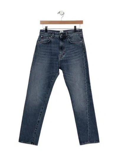 Pre-owned Totême High-rise Straight Leg Jeans In Blue