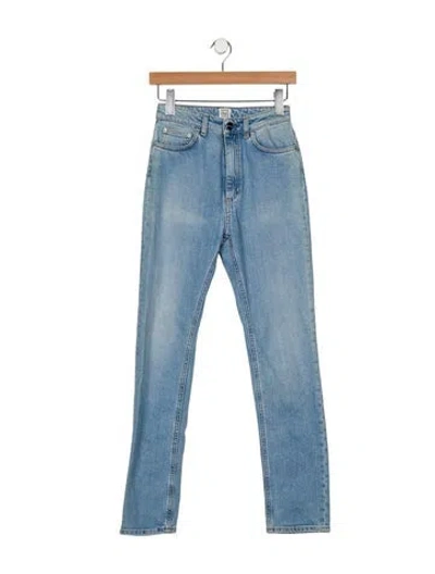 Pre-owned Totême High-rise Straight Leg Jeans In Blue