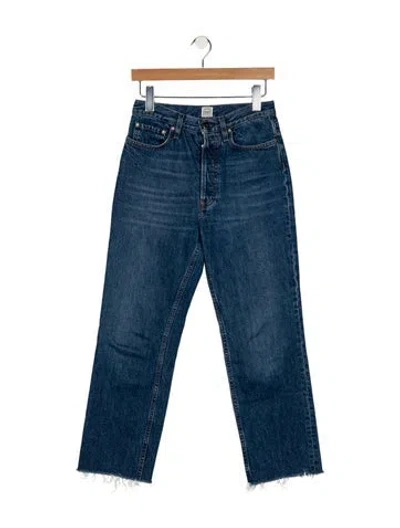 Pre-owned Totême High-rise Straight Leg Jeans In Blue