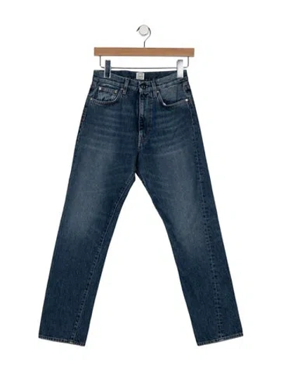 Pre-owned Totême High-rise Straight Leg Jeans In Blue