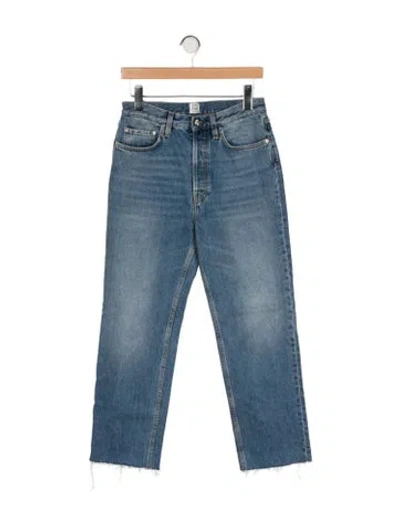 Pre-owned Totême High-rise Straight Leg Jeans In Blue