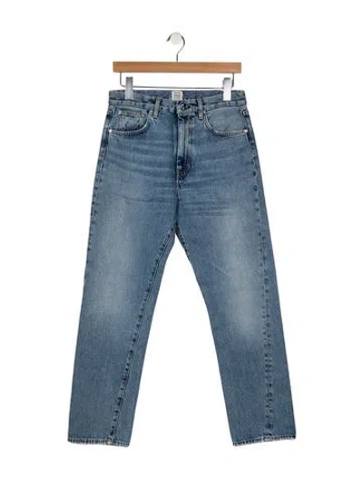 Pre-owned Totême High-rise Straight Leg Jeans In Blue