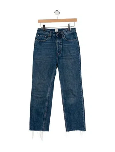 Pre-owned Totême High-rise Straight Leg Jeans In Blue