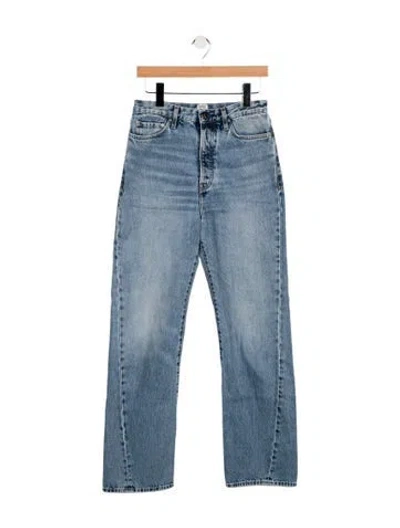 Pre-owned Totême High-rise Straight Leg Jeans In Blue
