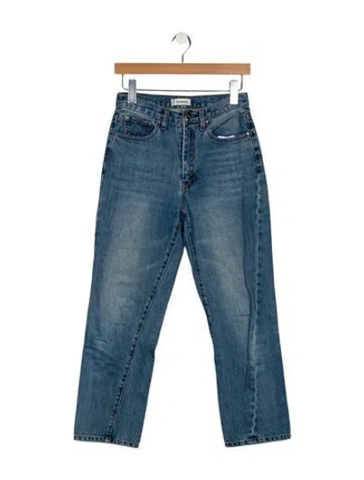 Pre-owned Totême High-rise Straight Leg Jeans In Blue