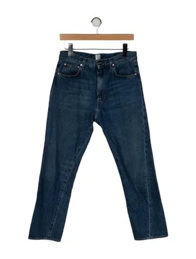 Pre-owned Totême High-rise Straight Leg Jeans In Blue