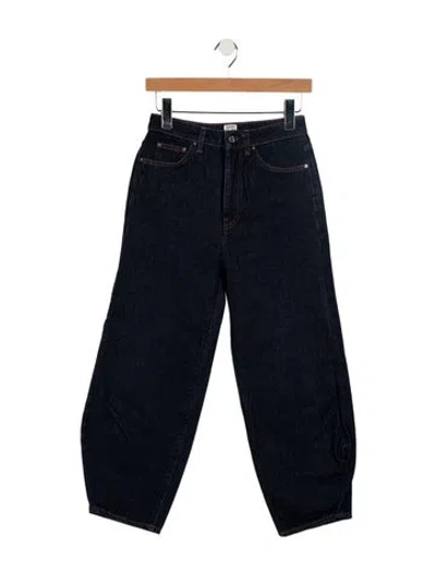 Pre-owned Totême High-rise Straight Leg Jeans In Blue