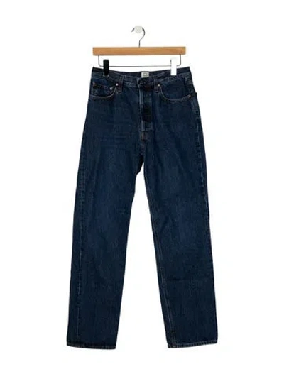 Pre-owned Totême High-rise Straight Leg Jeans In Blue