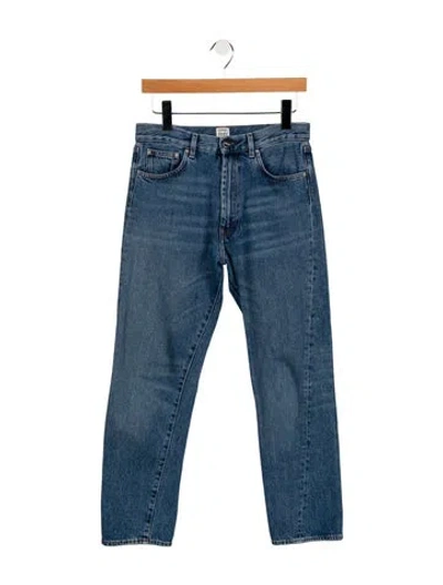 Pre-owned Totême High-rise Straight Leg Jeans In Blue