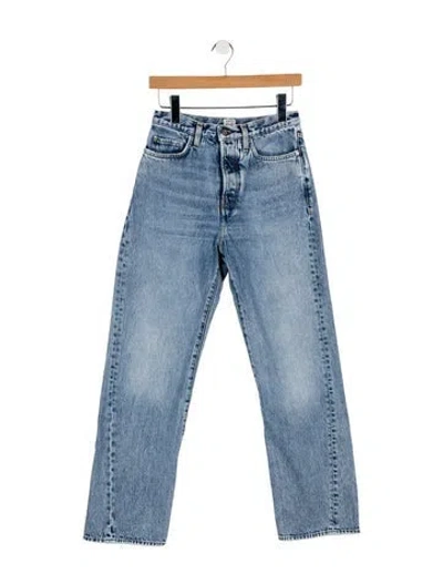 Pre-owned Totême High-rise Straight Leg Jeans In Blue