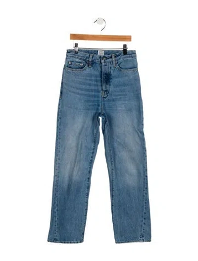 Pre-owned Totême High-rise Straight Leg Jeans In Blue