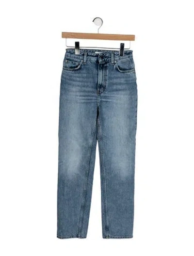Pre-owned Totême High-rise Straight Leg Jeans In Blue