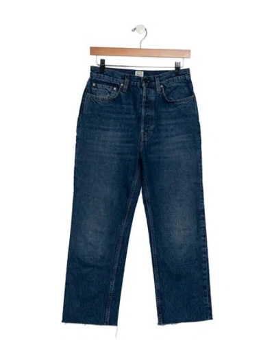 Pre-owned Totême High-rise Straight Leg Jeans In Blue