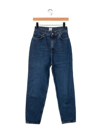 Pre-owned Totême High-rise Straight Leg Jeans In Blue