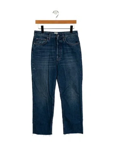 Pre-owned Totême High-rise Straight Leg Jeans In Blue