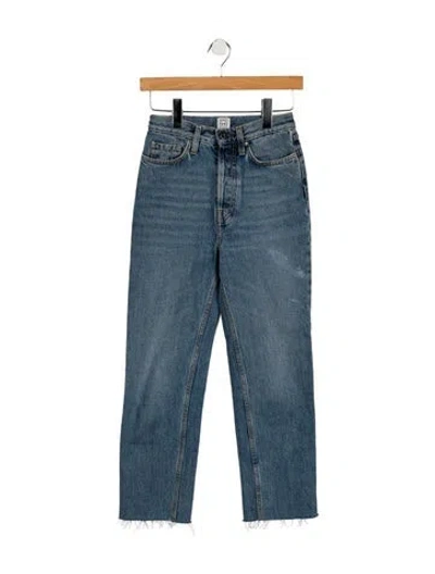 Pre-owned Totême High-rise Straight Leg Jeans In Blue