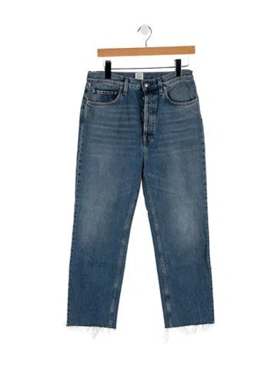 Pre-owned Totême High-rise Straight Leg Jeans In Blue