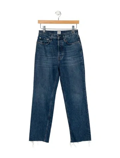 Pre-owned Totême High-rise Straight Leg Jeans In Blue