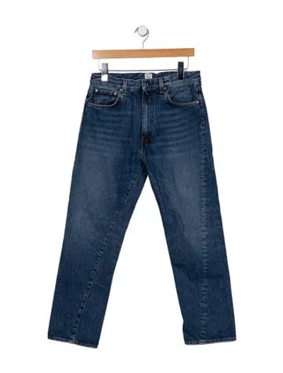 Pre-owned Totême High-rise Straight Leg Jeans In Blue