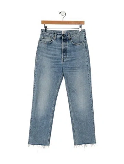 Pre-owned Totême High-rise Straight Leg Jeans In Blue