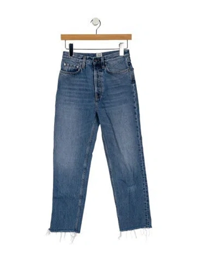 Pre-owned Totême High-rise Straight Leg Jeans In Blue