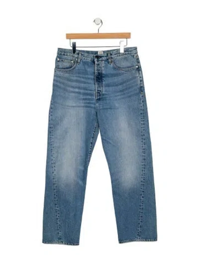 Pre-owned Totême High-rise Straight Leg Jeans In Blue