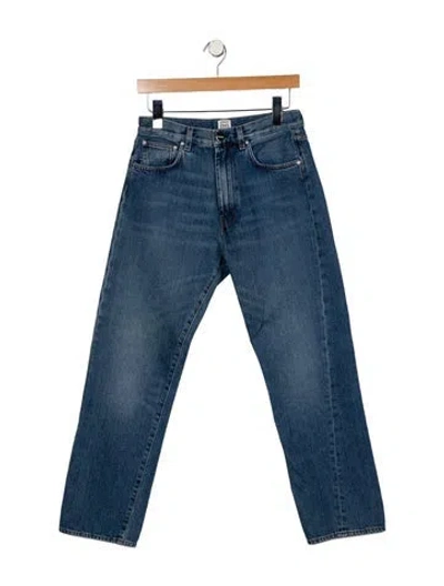 Pre-owned Totême High-rise Straight Leg Jeans In Blue