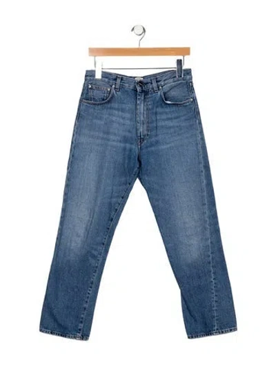 Pre-owned Totême High-rise Straight Leg Jeans In Blue