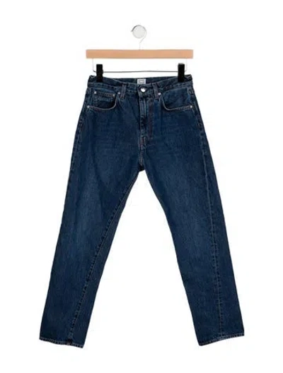 Pre-owned Totême High-rise Straight Leg Jeans In Blue