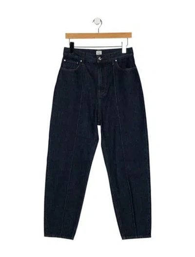 Pre-owned Totême High-rise Straight Leg Jeans In Blue