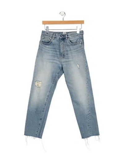 Pre-owned Totême High-rise Straight Leg Jeans In Blue