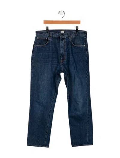 Pre-owned Totême High-rise Straight Leg Jeans In Blue